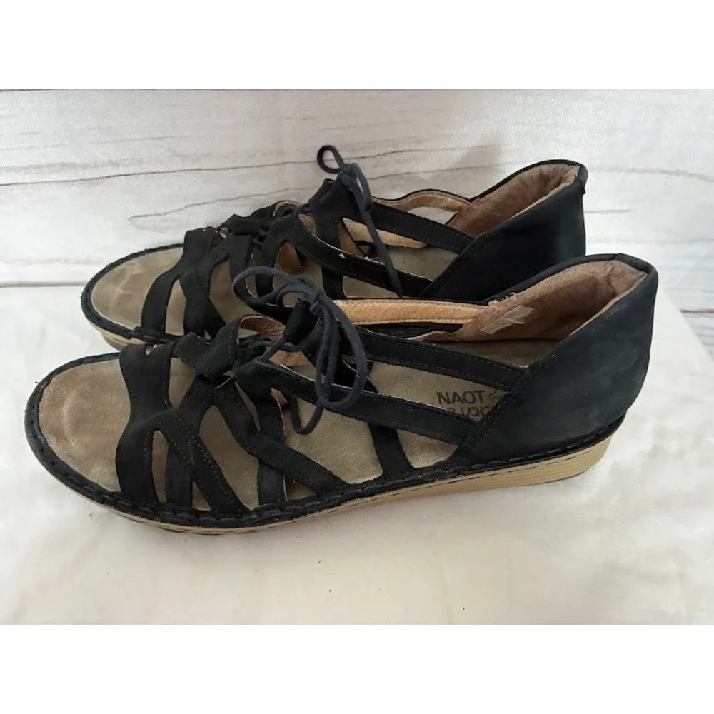 Naot black leather